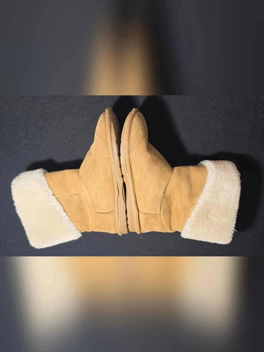 2-Pairs of Girls' Boots, Black and Brown Faux-Shearling Winter Ankle Boots